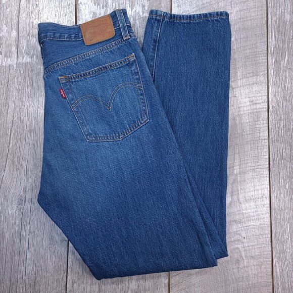 Levis Jeans Womens 30x32 Premium 501 Original Fit Straight High Rise Stretch - Picture 1 of 11
